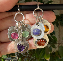 Load image into Gallery viewer, Gemstone Earrings Handcrafted in Sterling and Fine Silver
