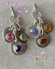 Load image into Gallery viewer, Gemstone Earrings Handcrafted in Sterling and Fine Silver