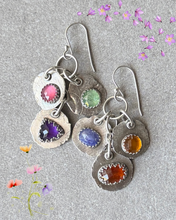 Load image into Gallery viewer, Gemstone Earrings Handcrafted in Sterling and Fine Silver