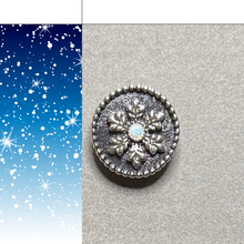 Load image into Gallery viewer, RESERVED for Rita Artisan Fine Silver Snowflake Button
