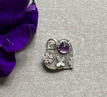 Load image into Gallery viewer, Hearts and flowers Stacking  Pendant
