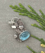 Load image into Gallery viewer, RESERVED for Janet - Cat Pendant, Kyanite Gemstone, Sterling Silver
