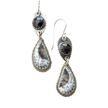 Load image into Gallery viewer, Artisan Sterling Silver, Dendritic Opal Earrings
