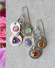 Load image into Gallery viewer, Gemstone Earrings Handcrafted in Sterling and Fine  Silver
