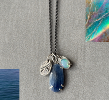 Load image into Gallery viewer, SAPPHIRE &amp; ETHIOPIAN OPAL NECKLACE, STERLING SILVER
