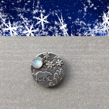 Load image into Gallery viewer, RESERVED for RITA - Tahoe Bear Snowflake Button, Rainbow Moonstone
