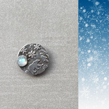 Load image into Gallery viewer, RESERVED for RITA - Tahoe Bear Snowflake Button, Rainbow Moonstone
